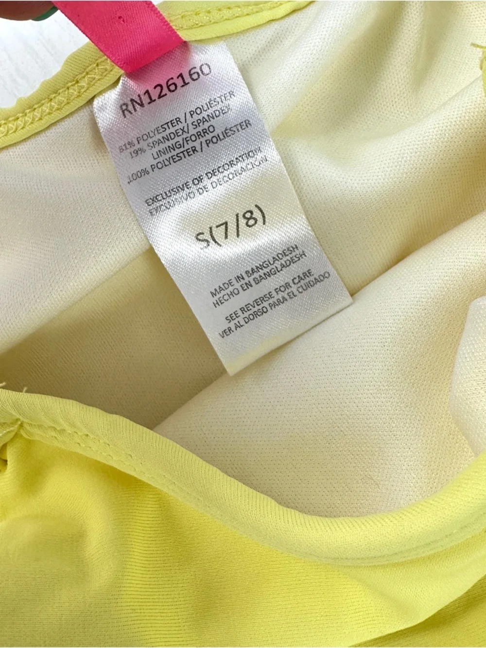 Betsy Johnson Girls Tassle Swimsuit‎ Bikini Set Yellow Multi 2 Piece Size 7/8